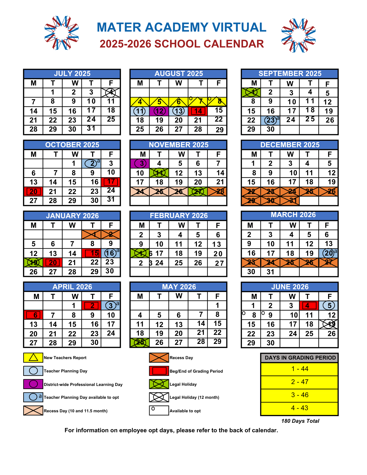 MAV 2024-2025 School Calendar